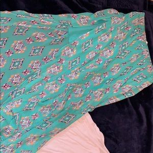 * Colorful maxi skirt with slit in the side
